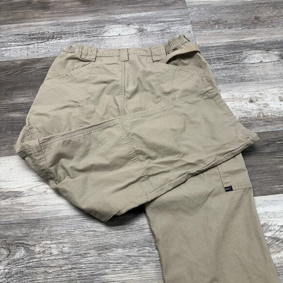 5.11 Tactical Khaki Tan Mens 34x32 Double Knee Utility Outdoor Canvas Cargo Pant - Picture 1 of 12